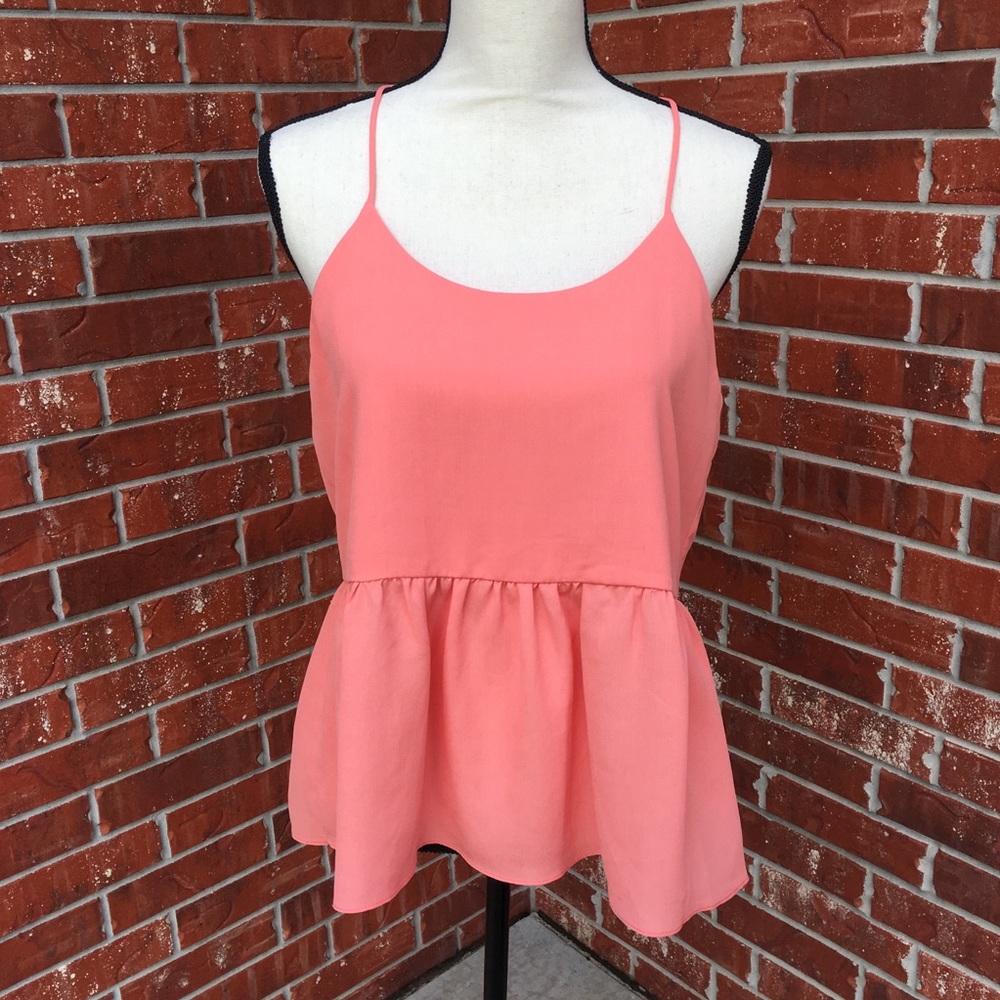 Francesca’s pink peplum top